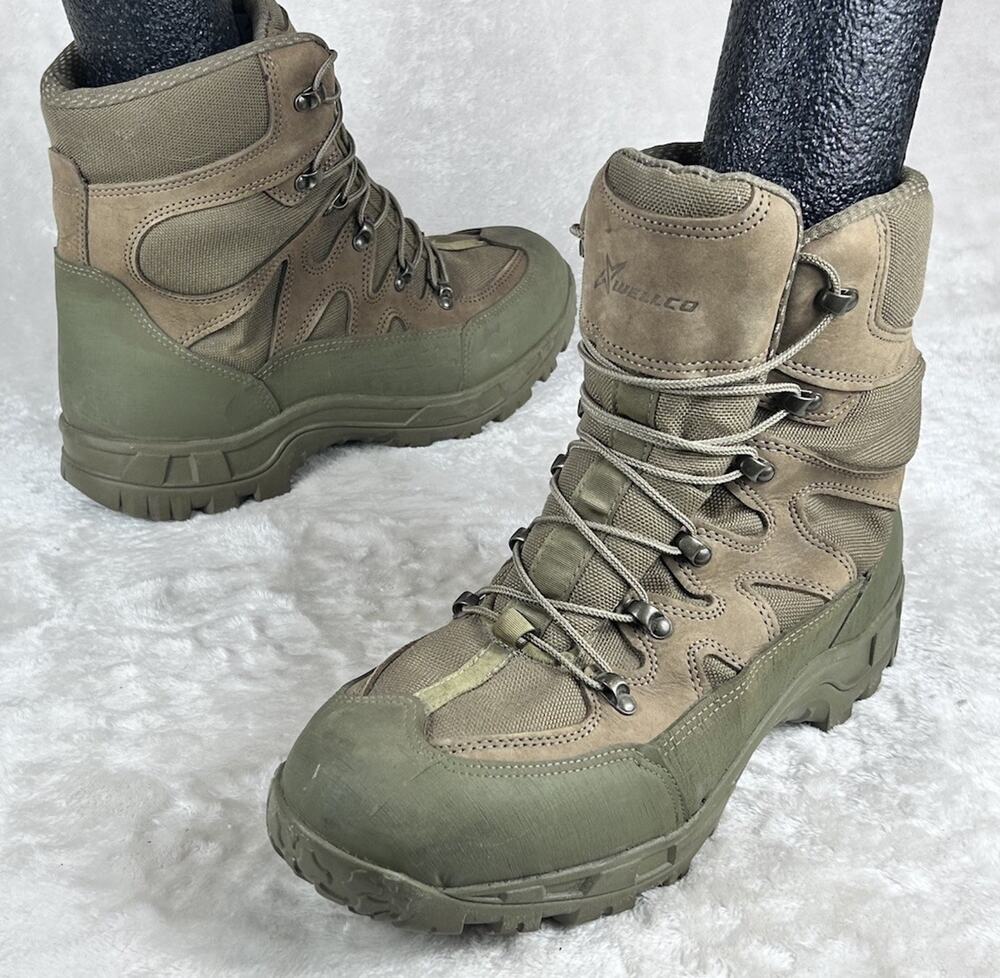 Wellco Combat Hiker Boots Mens 12 W Brown M760 Vibram Military Hiking Outdoor